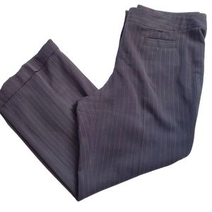 SIMON CHANG Multi Color Pinstripe Wide Leg Trousers Pants 14